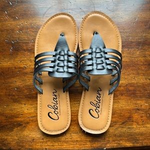 Cobian Leather Sandals | Size 7.5 | Black | Like New. Worn once.